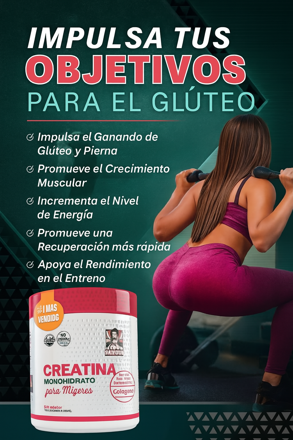 💪 Creatina para Mujeres | Glúteos, Energía y Tonificación ✨